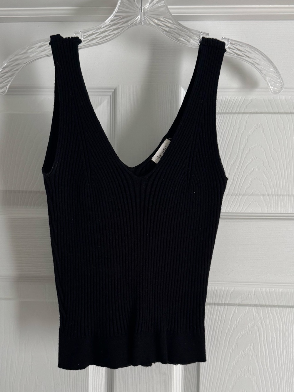 Ribbed v neck tank